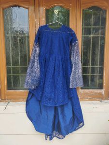 Stylish Blue Heavy Up-down Frock🌸