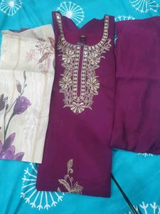 ​🍇✨ ROYAL WINE PURPLE 3-PIECE FESTIVE SET ✨🍇