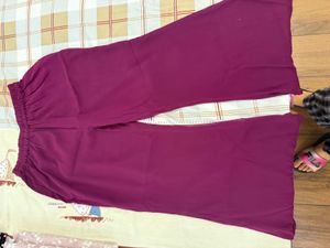Meena Bazaar Purple Co Ord Set With