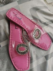 Pink Jeweled Slides