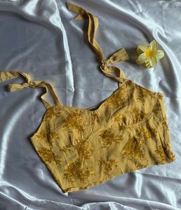 Mustard Floral top