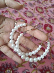 Pearl Hoop Earrings