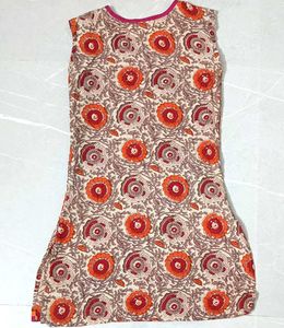 Sleeveless Printed Cotton Kurti/Tunic