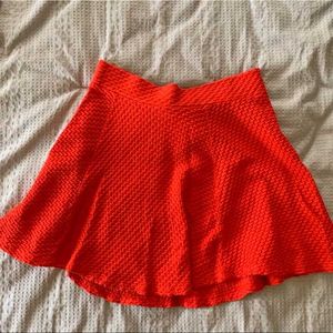 H&amp;M Red Quilted Mini Skirt