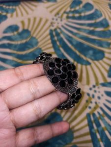 Black Stone Bangle