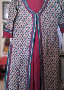 Multicolour   Aangrakha Style Kurti. Two Piece