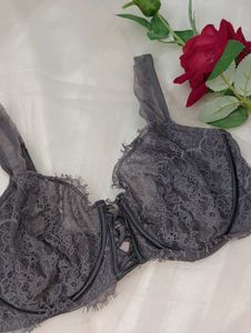 Grey Lace Bra