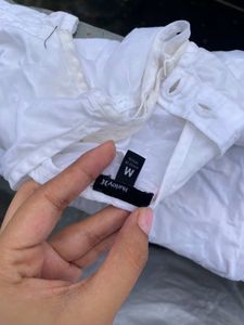 White Cotton Mini Dress