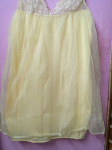Yellow Lace Detail Lingerie Top