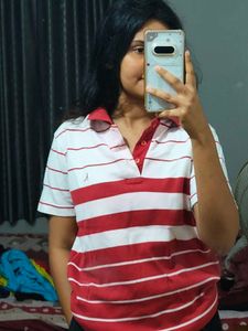 Striped Polo Red T-Shirt