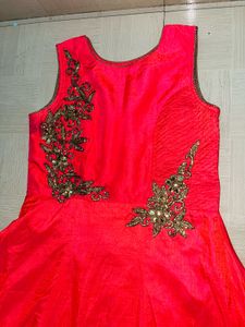Elegant Pink Gown with Embellishments