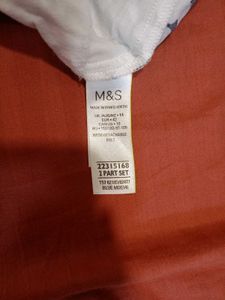 "M&S" Blue - White Floral Pajama Pants👖