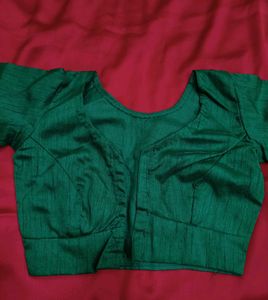 Tailored Green Blouse with Embellishments