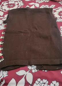 Handmade Woolen Half Sleeves Warm Sweater