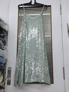 Sparkly Mint Mini Dress