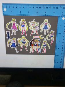 11 Sailor Moon Stickers Combo (Waterproof)