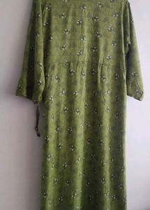 Vintage Green Print Anarkali Kurta