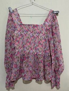 Floral Smocked Top