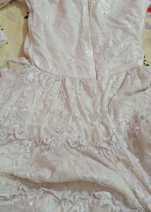 Price Drop! White And Pink Colour Combo Frock