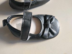 Baby Girl Black Bow Shoes