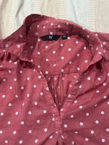 Pink Polka Dot Tunic Fig Size XXL