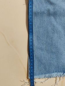 Flared Denim Jeans With Bottom Cut🎀