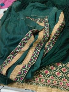 Bottle Green Suit Party Wear