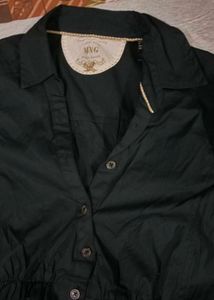 black fitted shirt
