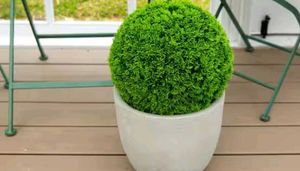 Artificial Grass Rose Flower Topiary Lamp Balls