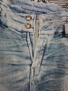 Blue Skinny Ripped Jeans