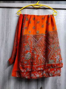 3 Pcs Orange Color Stitched Suit
