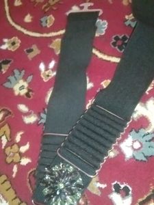 Black Embellished Belt
