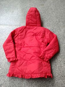 Girls Red Hooded Jacket, 7-8 Years