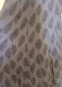 Grey Wid Black Chudi Top