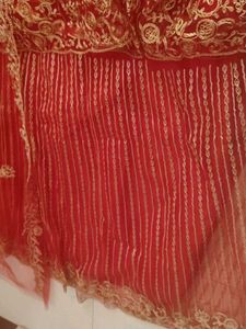 Red &amp; Gold Lehenga kurti Set with dupatta