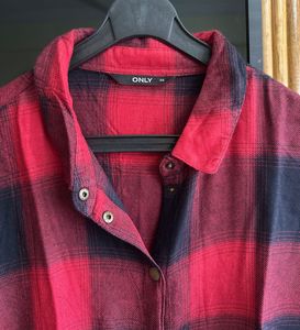 Red and Black Checked Shirt, Size - 34-36