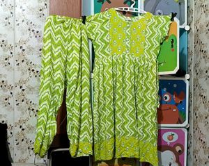 Green Kurta Set