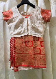Bengali Traditional White-red Saree