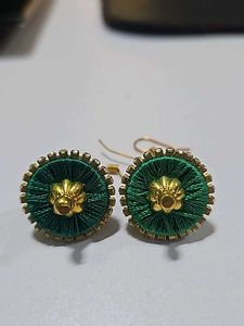 Handmade Green Earrings