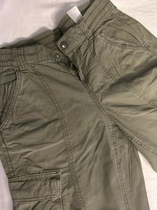 Canvas Flared H&amp;m Cargo Pants