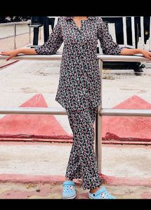 Floral Print Kurta Set