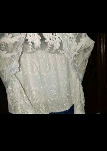 Women Dress Net Design Denim