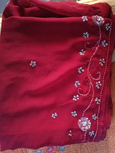 Elegant Red Saree