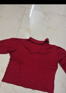Choker Neck Red Top