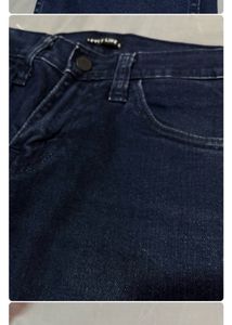 Blue Straight Fit Geans Women