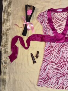 🎀 y2k hot pink babydoll top 🎀
