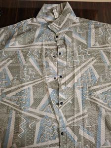 Abstract Pattern Button-Down Shirt