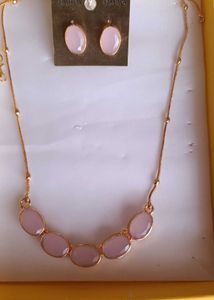 Rose Quartz Necklace Set