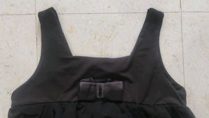 Frill layered black party wear top