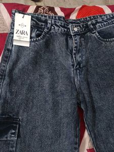 Zara Cargo Wide Leg Jeans